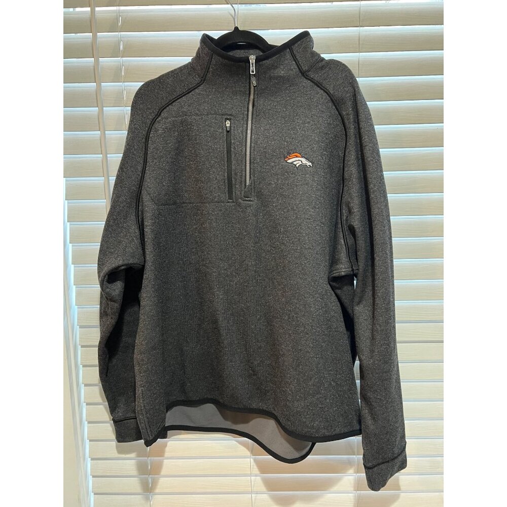 Cutter & Buck Denver Broncos 1/4 Zip Sweater -‎ Size XXL